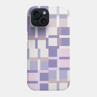 Geometric Color Block Pattern - Purple and Latte Phone Case