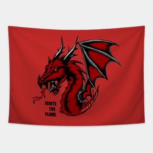 Fiery Red dragon Tapestry