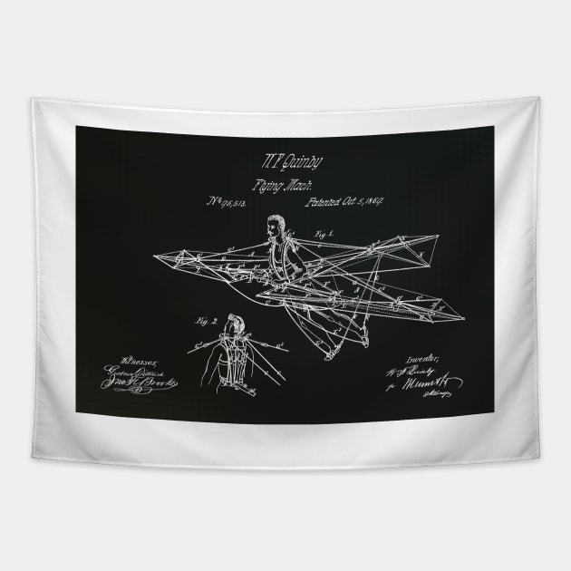 Man Power 1869 Flying Machine Tapestry by QualitySolution