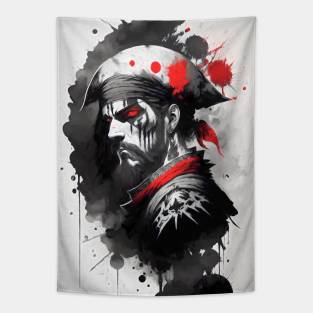 Ink Style Pirate Tapestry