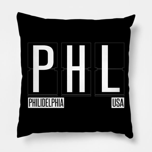 PHL - Philadelphia, PA Airport Code Souvenir or Gift Shirt Pillow by HopeandHobby