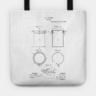 Tin Soda Can Vintage Patent Hand Drawing Tote