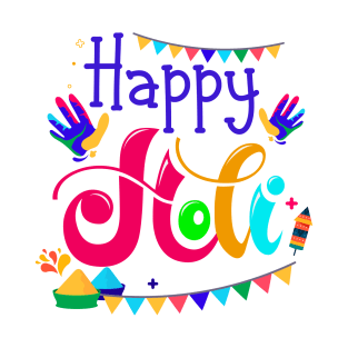 Happy Holi Color India Hindu Gift For Women Men Kid T-Shirt