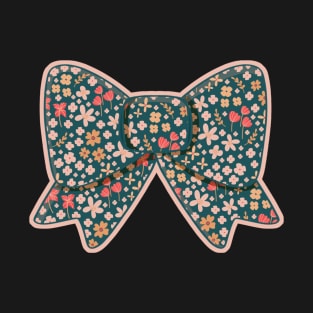 Holiday Christmas green bow graphic T-Shirt