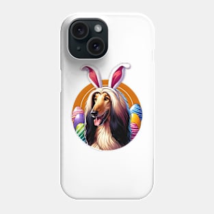 Afghan Hound in Bunny Ears Celebrates Easter Joy Phone Case