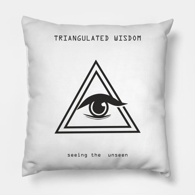 Triangulated Wisdom Pillow by aceofspace