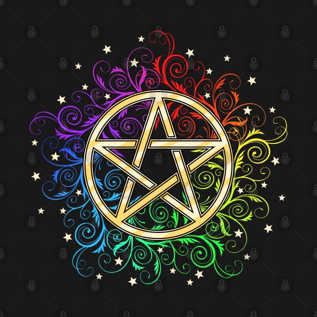 Rainbow Pentagram by RavenWake