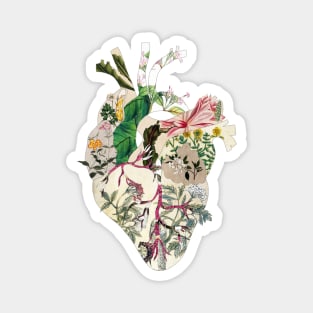 Vintage Botanical Heart Magnet