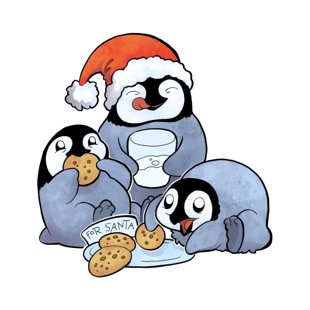 Christmas Penguins by ScribbleJay