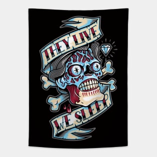 They Live...We Sleep - Sci Fi Horror Tapestry