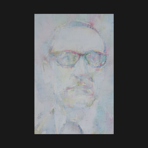 WILLIAM S. BURROUGHS watercolor and acryliic portrait by lautir