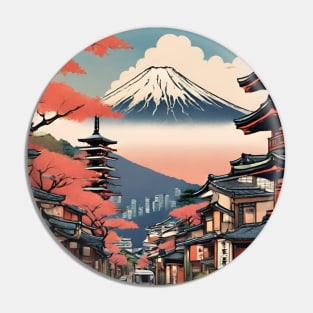 Travel to MOUTAIN'S FUJI Japan ,Brafdesign Pin