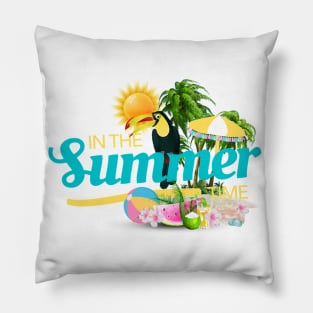 Summer Tropical Toucan Pillow