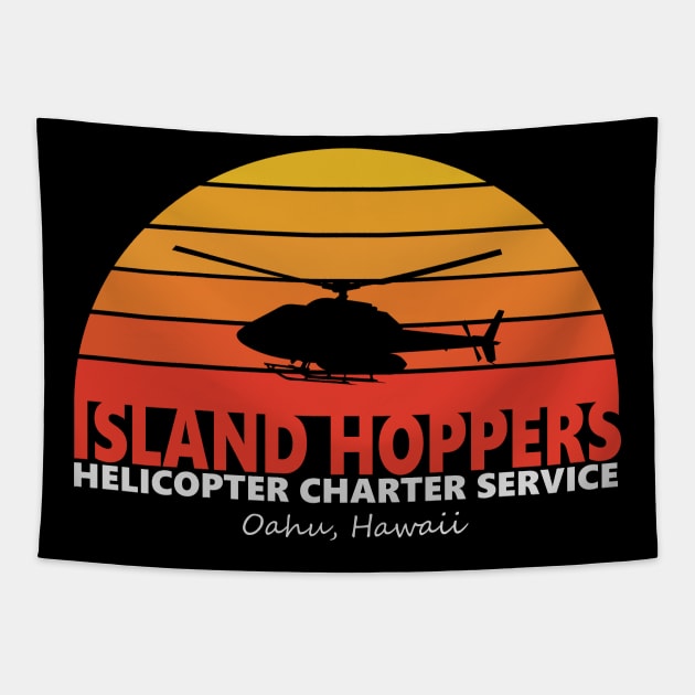 Island Hoppers Helicopter Charter Service 1980 Tapestry by vender