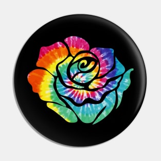 Tie dye rose Pin