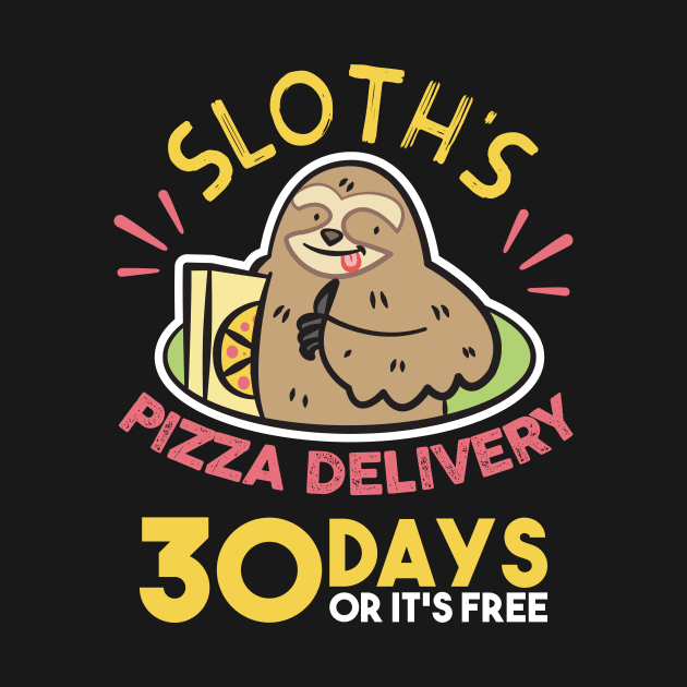 This Funny Italian Fast Food Pizza-Delivery Sloth Design by MarkusShirts