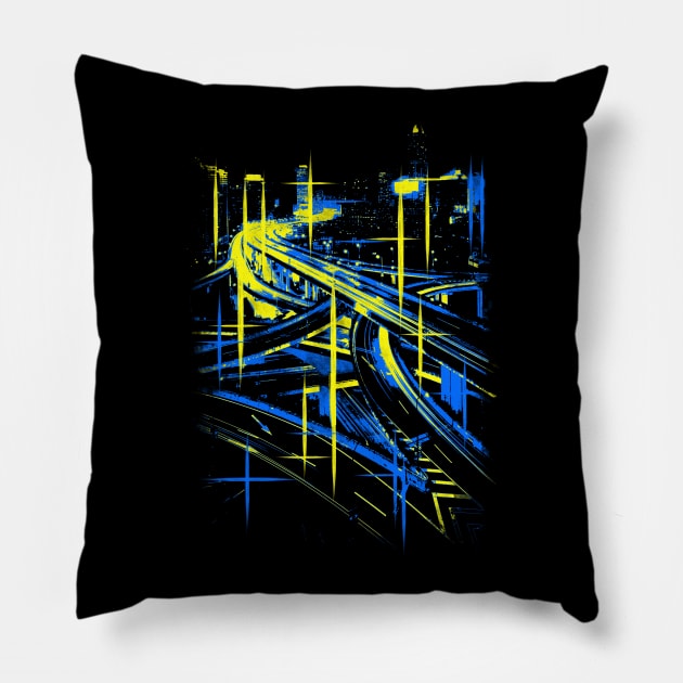 City Lights Pillow by ChetanAdlak