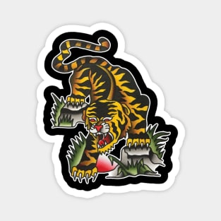 Crawling Tiger Tattoo Design Magnet