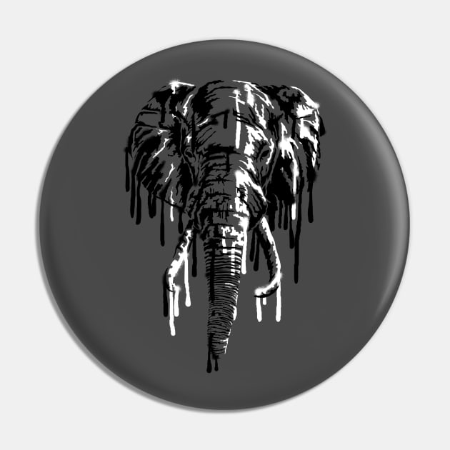 Elephant head Graffiti art Pin by BananaPrints