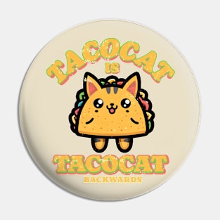 Tacocat Funny Cat Taco Lovers Pin