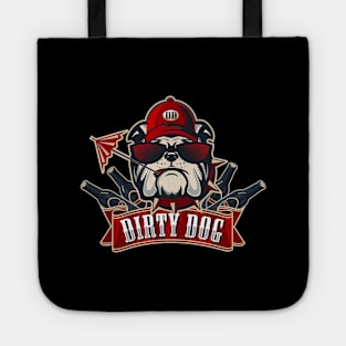 Dirty Dog Bulldog Drawing Illustration Tote