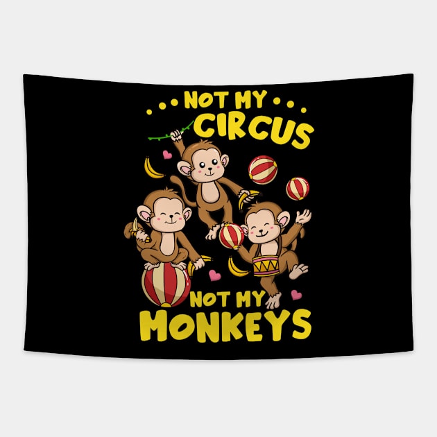 Circus Monkeys Tapestry by CreativeGiftShop