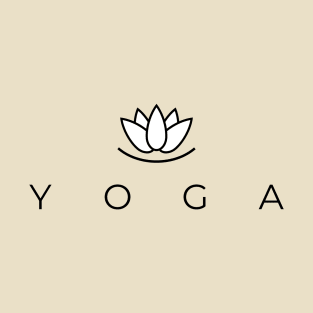 YOGA ABSTRACT LOTUS BLACK WHITE T-Shirt