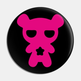 Magenta Lazy Bear (Cute and Pink) Pin