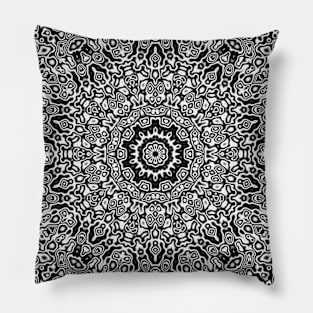 Thai pattern shapes, black and white, Vector abstract modern minimalist Pillow