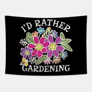 I'd Rather Bee Gardening Tapestry