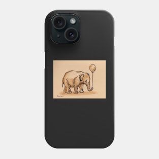 My Balloon: Baby Elephant Watercolor Painting #6 Phone Case