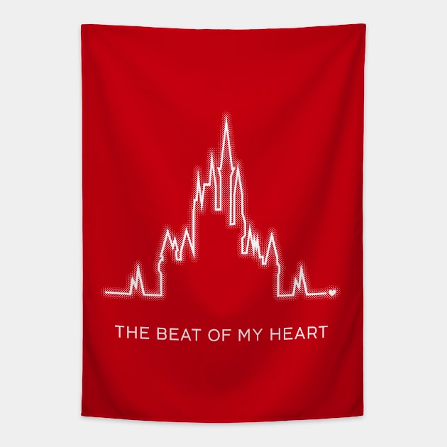 Beat Of My Heart (White) Tapestry by Heyday Threads