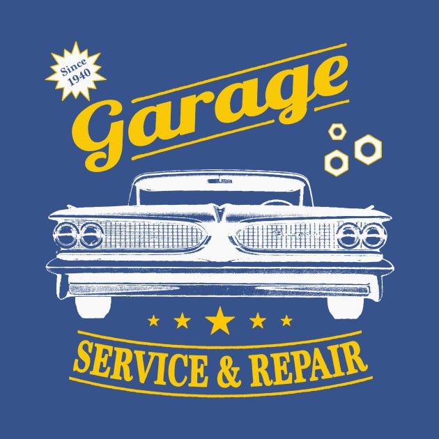 Classic car garage by Noresart