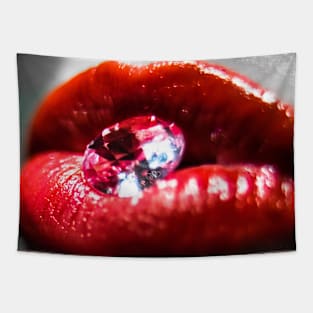 Diamond Lips Tapestry