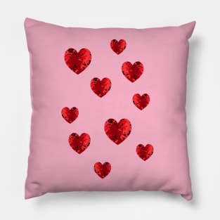 Pink maple hearts Pillow