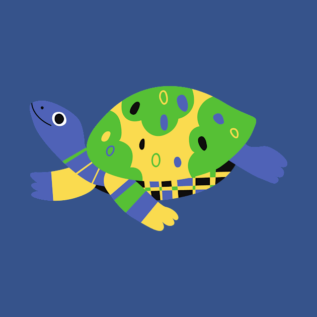 Cute Cartoon Turtle by FunnyMoonCosmic