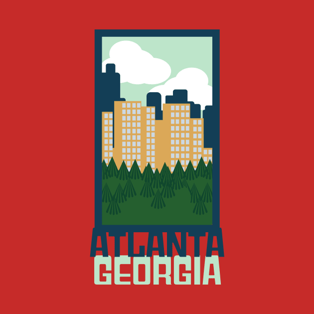 Atlanta Skyline T-Shirt by Clever City Creations