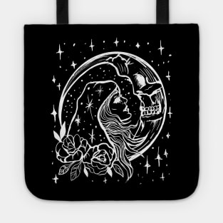 Sun Kissing the Moon Goth Witchy Tote