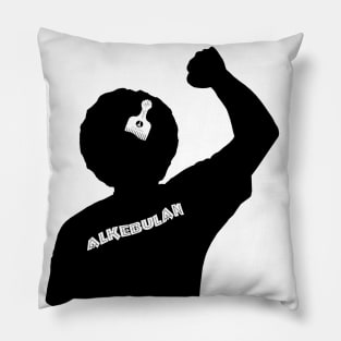 ALKEBULAN - BLACK HAIR AIN'T A CRIME v2 B&W Pillow