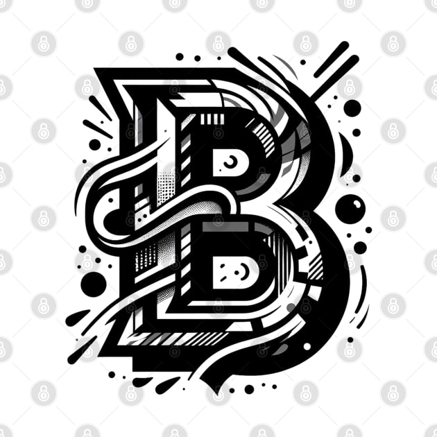 Letter B design graffity style by grappict