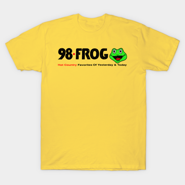 98 Frog / Vintage Faded Style Defunct Country Radio Station - Country Music Designs - T-Shirt