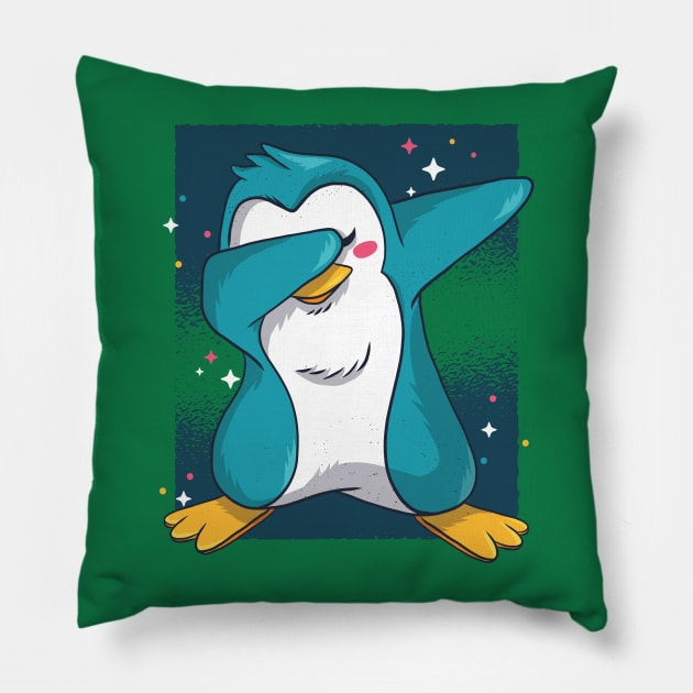 Dabbing Penguin Pillow by madeinchorley