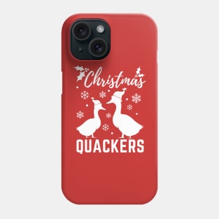 Christmas Quackers, Funny Christmas Duck Pun, Christmas Pyjama Design Phone Case