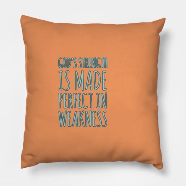 GOD'S Strength - Onesie Design - Onesies for Babies Pillow by Onyi