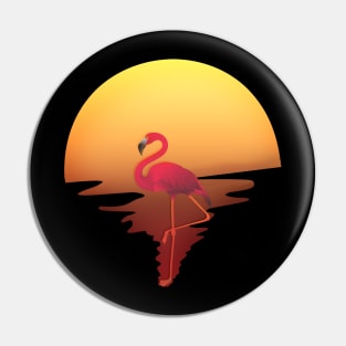 Flamingo Sunset Pin