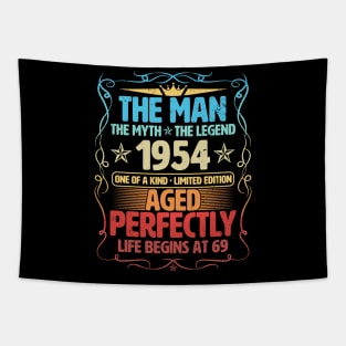 The Man 1954 Aged Perfectly Life Begins At 69th Birthday Tapestry