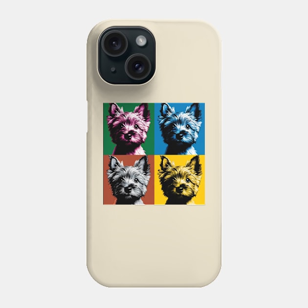 Pop Retro Art Cairn Terrier - Cute Puppy Phone Case by PawPopArt