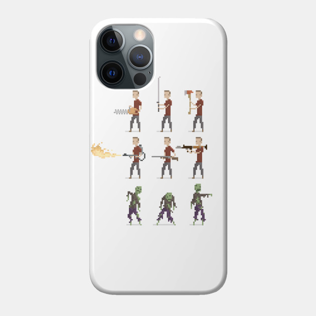 Zombie Apocalypse Pixel Art - Zombie - Phone Case