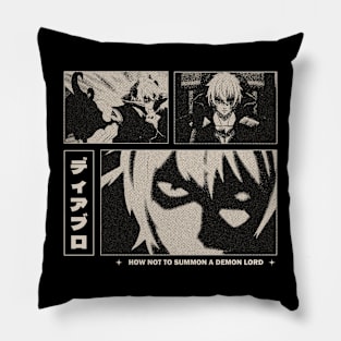 Diablo Gloomy Halftone Fanart Design Pillow