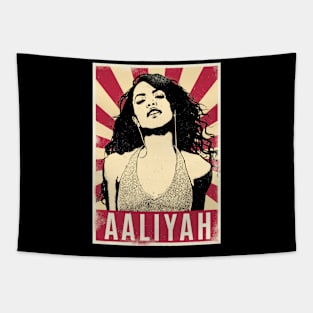 Retro Vintage AAliyah Tapestry